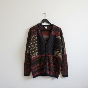 Multicolor Patterned Cardigan